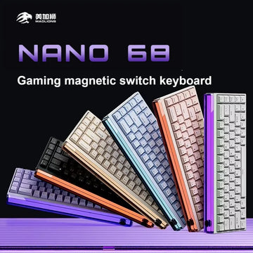 Madlions NANO 68/68 PRO Gaming-Tastatur mit magnetischer Achse, TTC-Achse, Typ C, RGB, 8000 Hz, einstellbar, 0 Totzone, RT 0,01, Esports